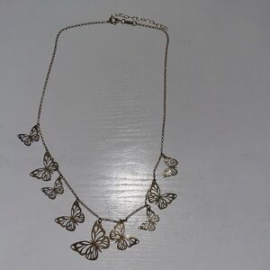 Danty gold butterfly necklace